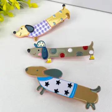 Cute Cartoon Dachshund Hair Clip - 3 Pack