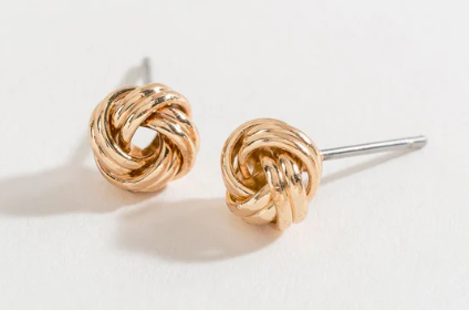 Gold Love Knot Earrings