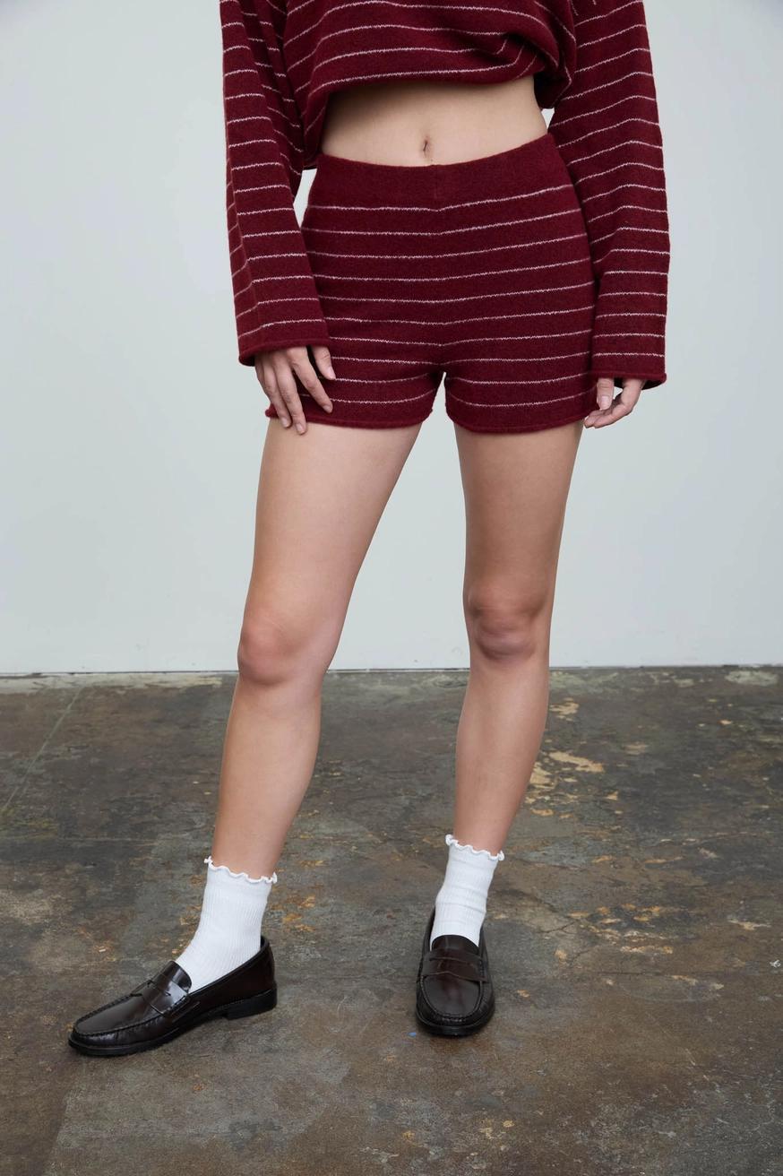 Burgundy Stripe Set
