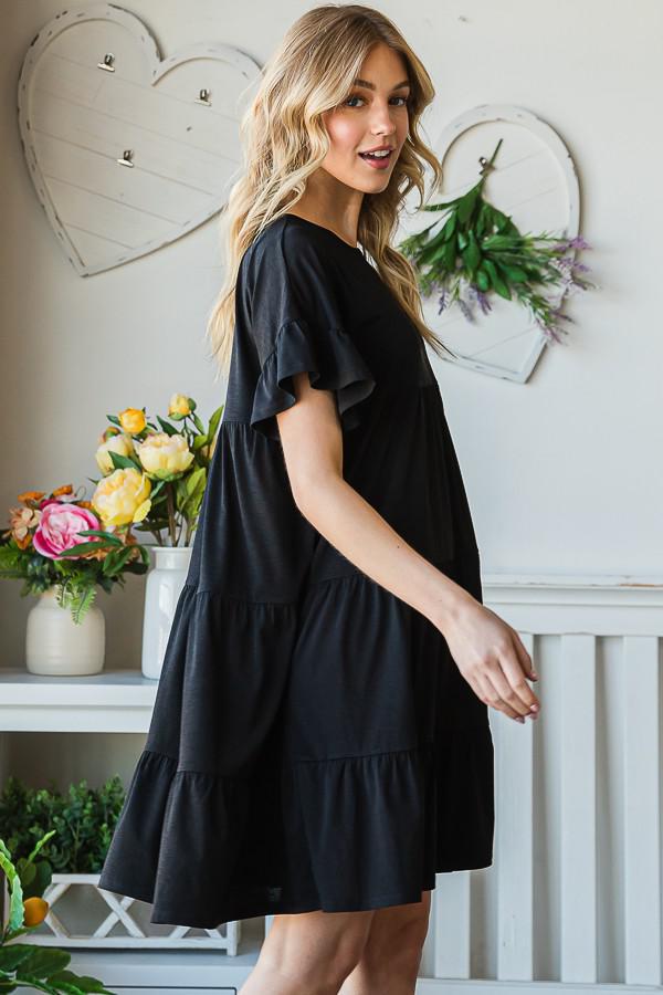Plus Black Dolman Sleeve Bulgari Dress