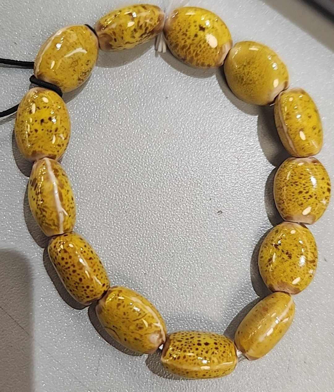 Flat Oval Clay Bracelet