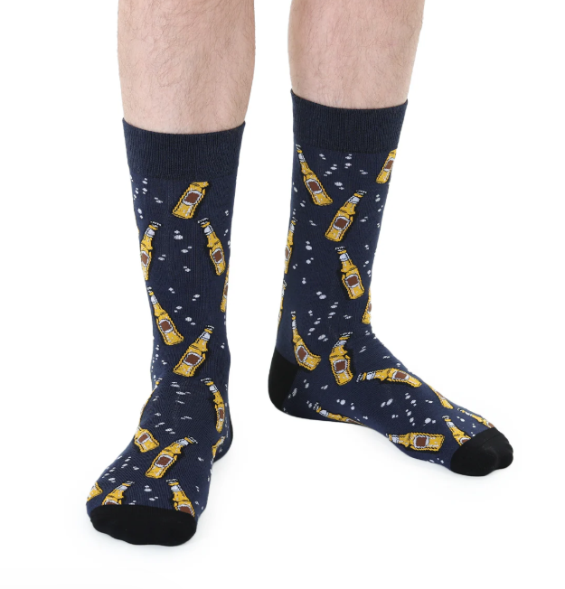Beer Mens Bamboo Crew Socks