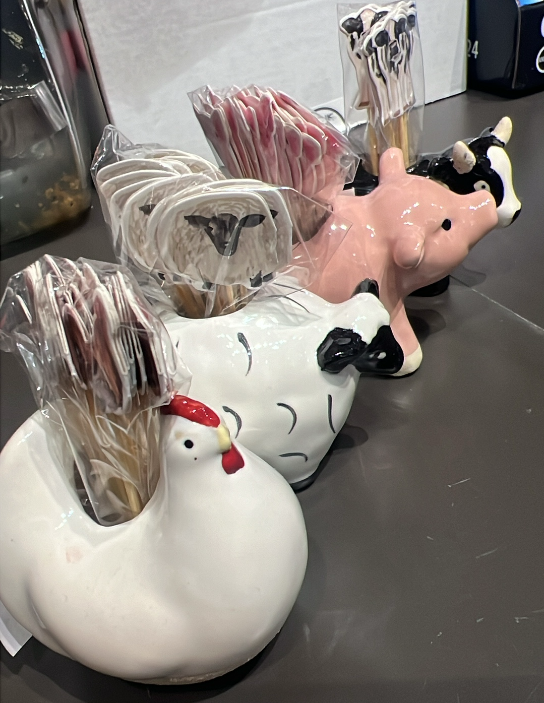Farm Animal Tooth Pick Holder
