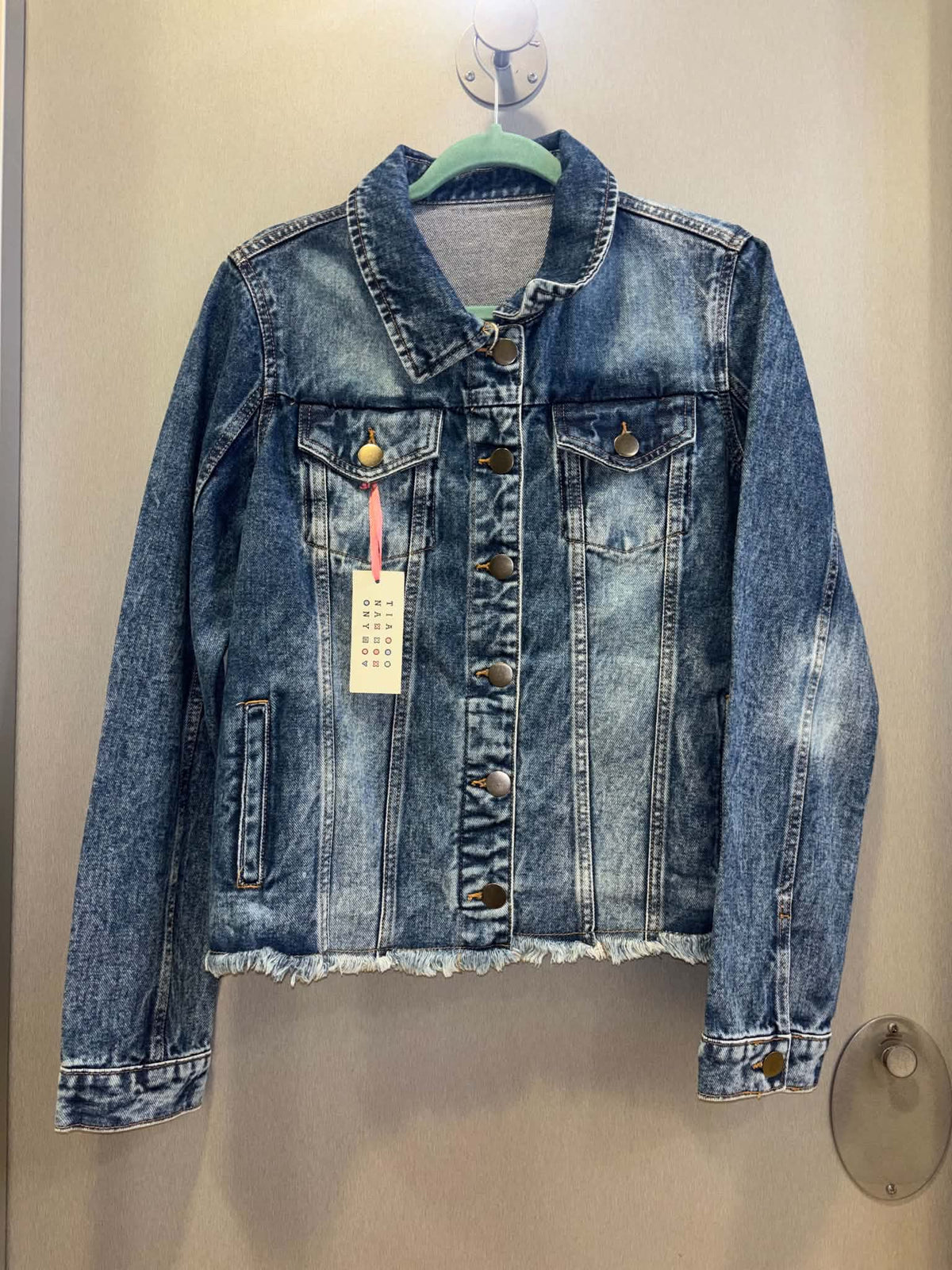 Ivory/Gold/Silver Aztec Detailed Denim Jacket
