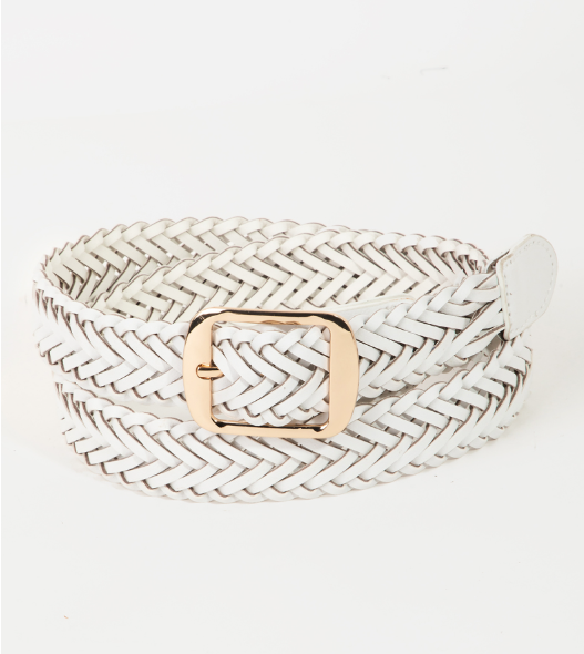 Faux Leather Braided Belt
