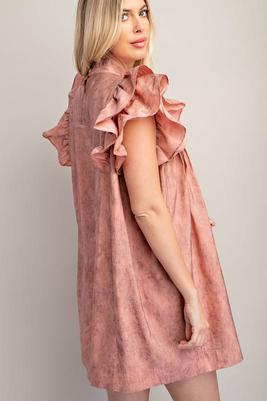 Blushing Ruffle Dress