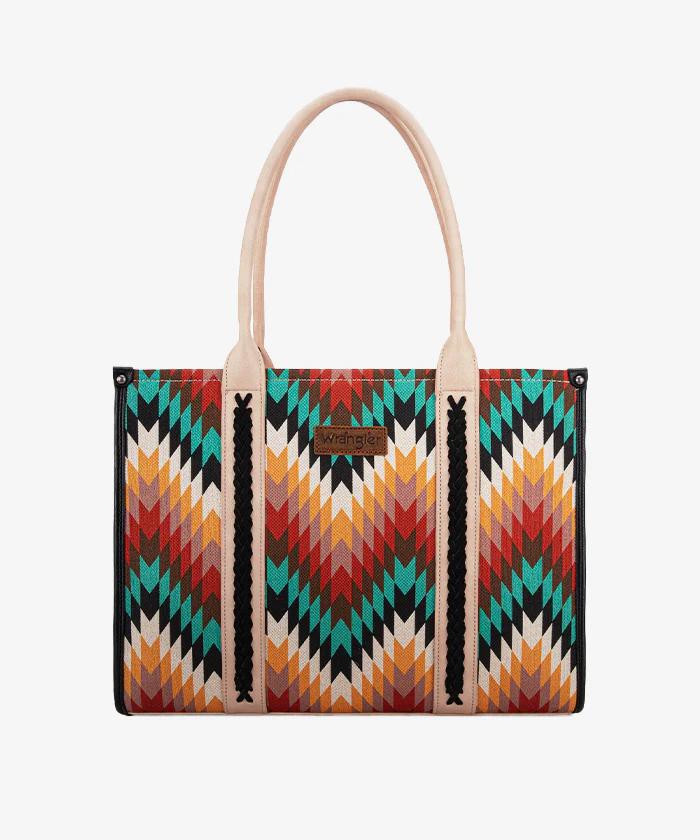 Wrangler Southwestern Pattern Large Concealed Carry Wide Tote