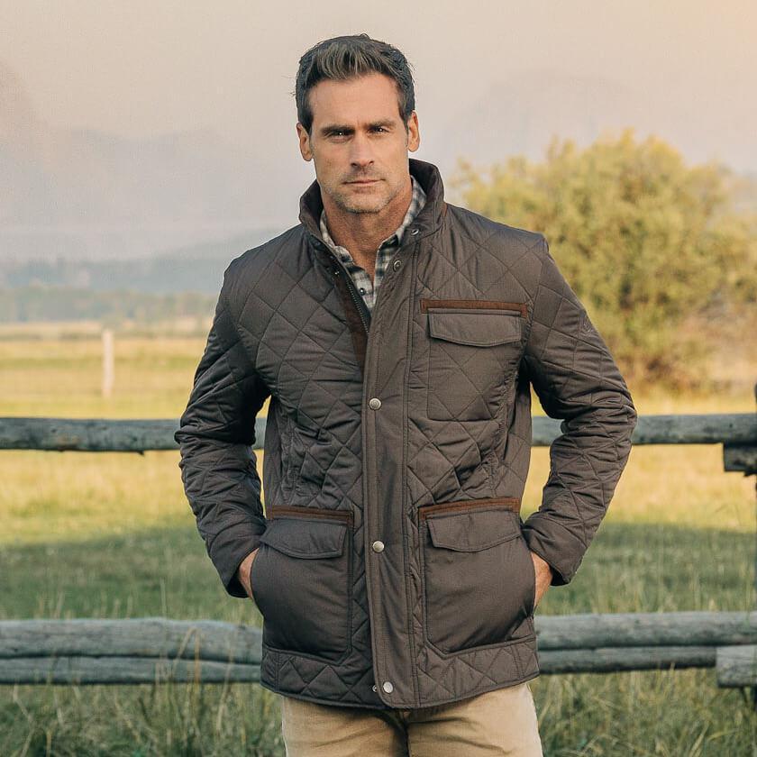 Adventurer Diamond Quilted Nylon Jacket Gunmetal