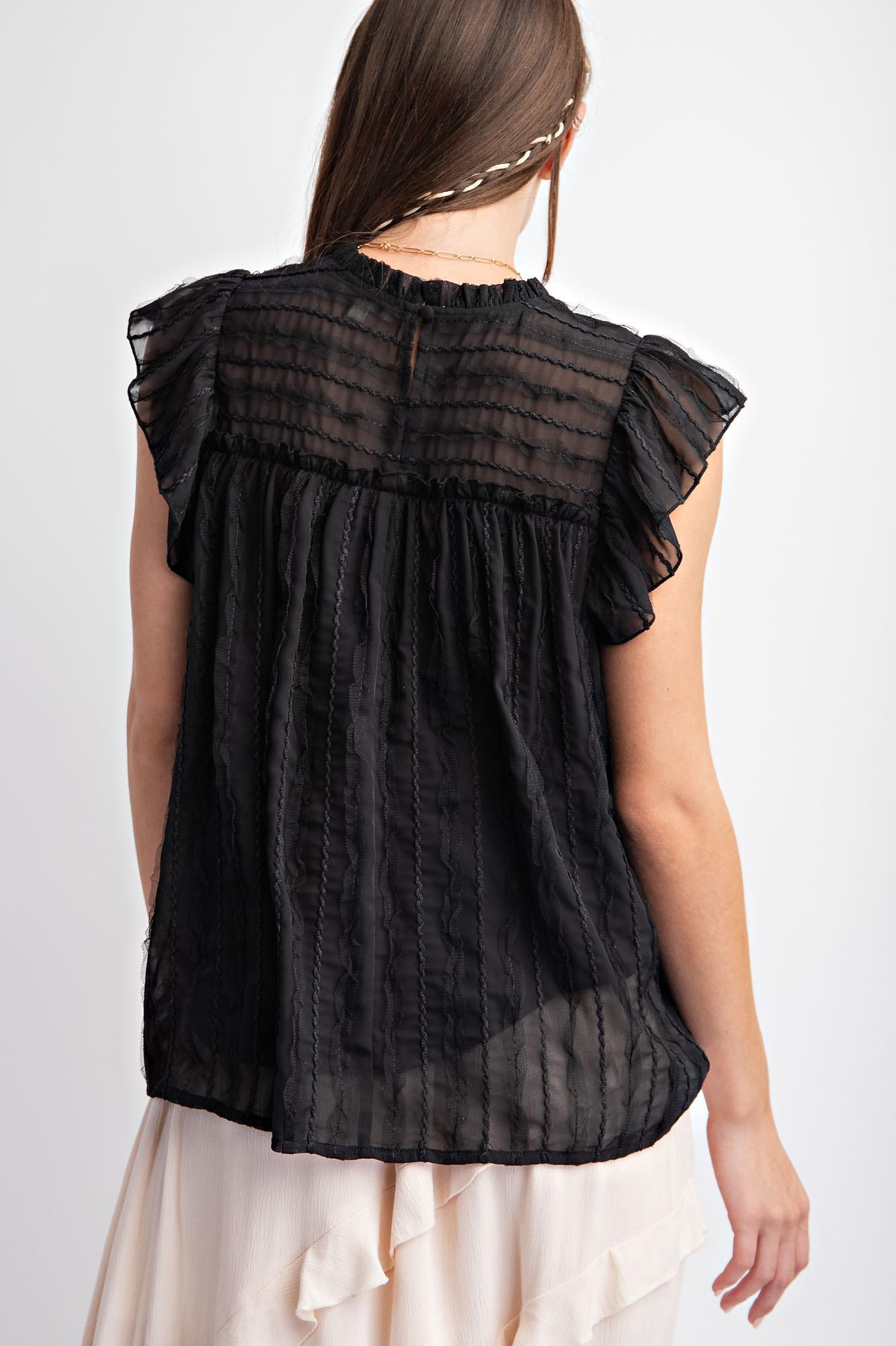 Textured Lace Woven Blouse