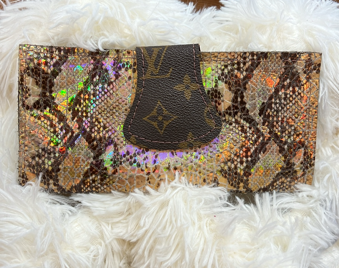 Upcycled Golden Goose Small Wallet Snake