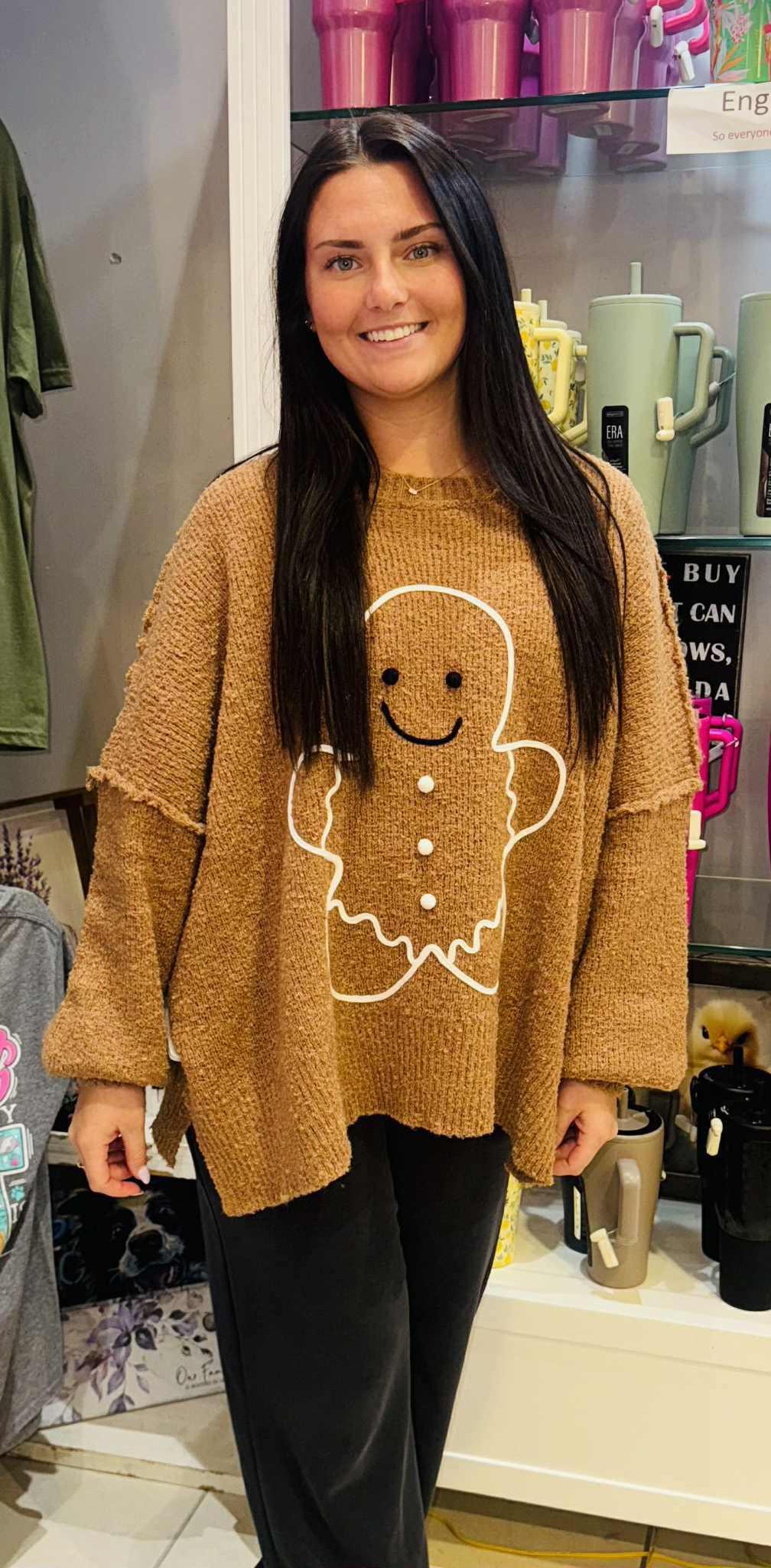 Gingerbread Man Oversized Sweater