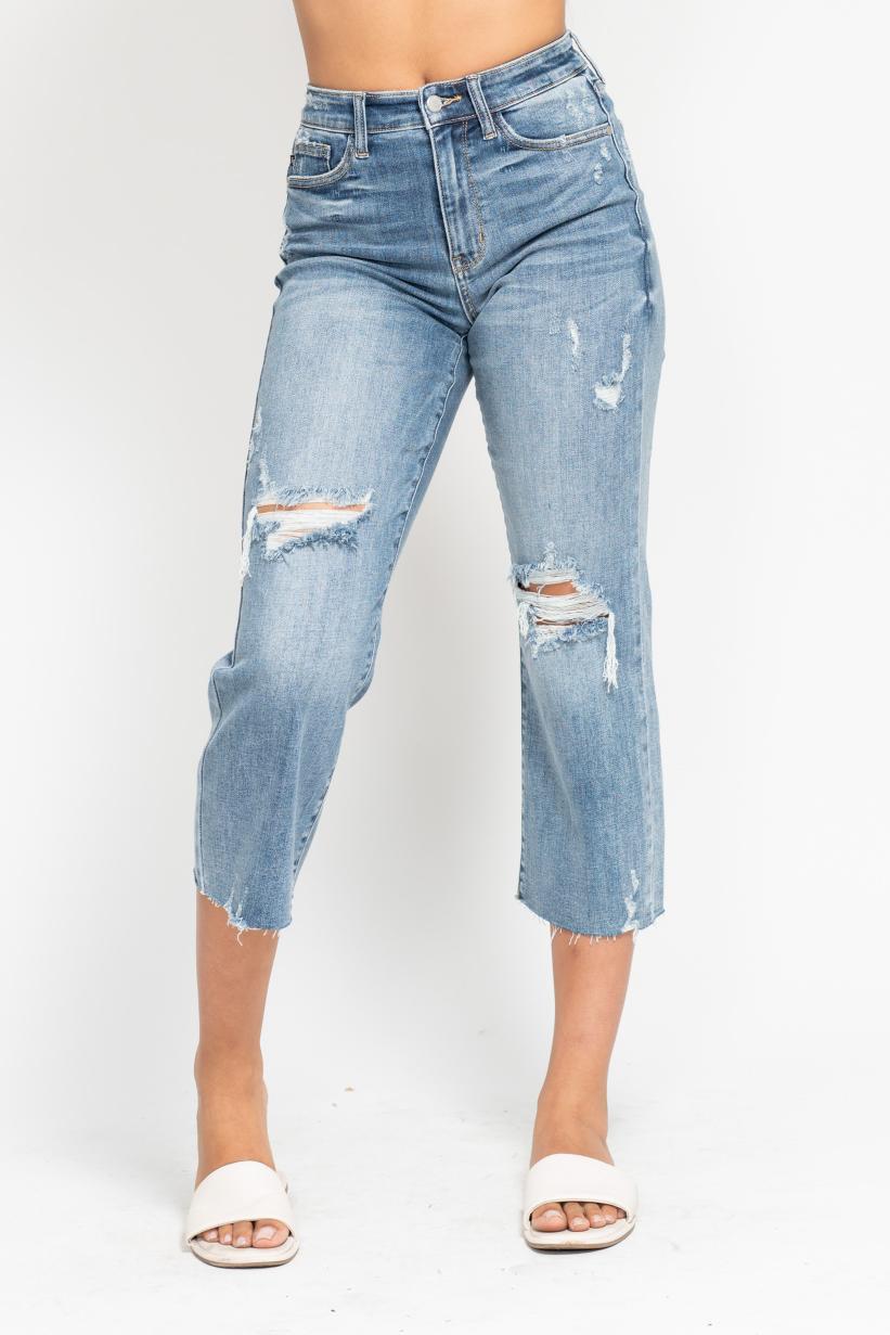 Judy Blue Destroy Crop Jeans