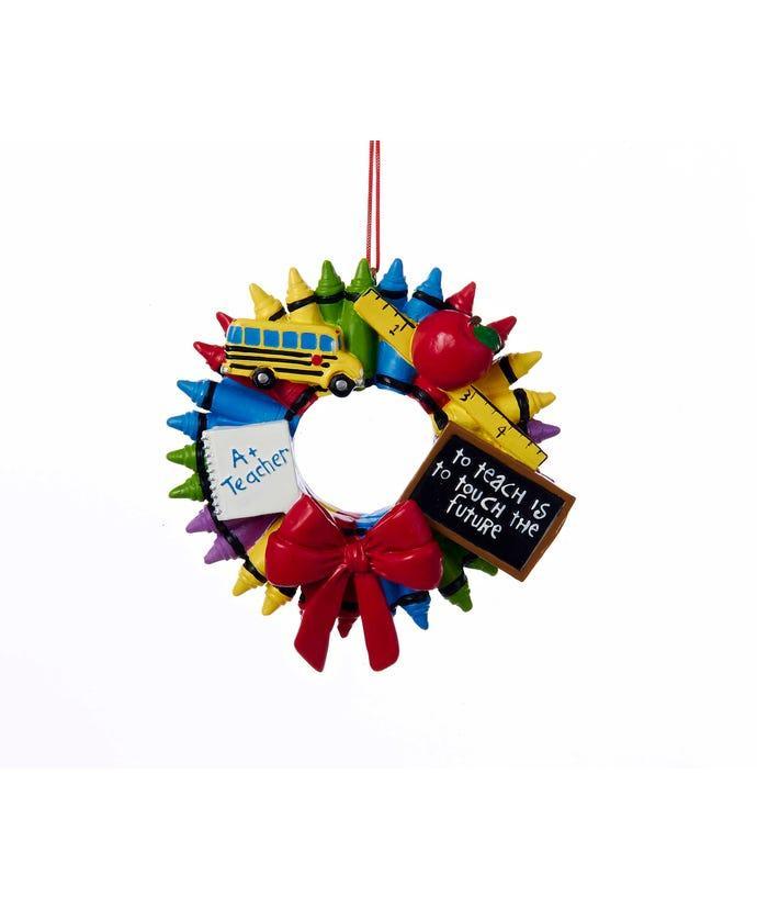 Teacher Wreath Ornament