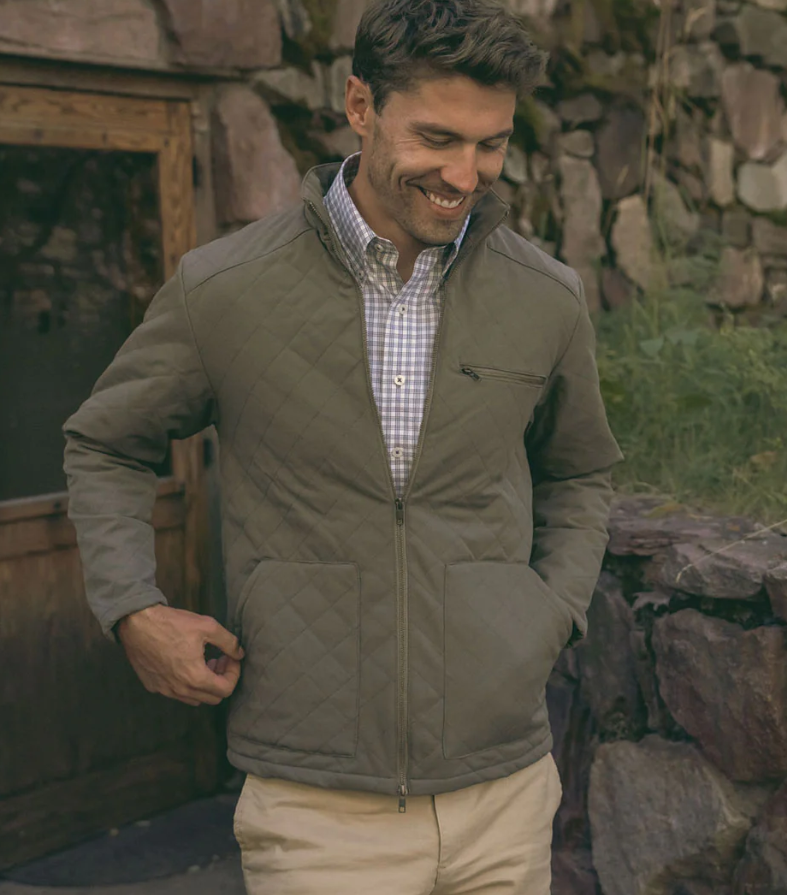 Edinburgh Quilted Jacket Stone Brown