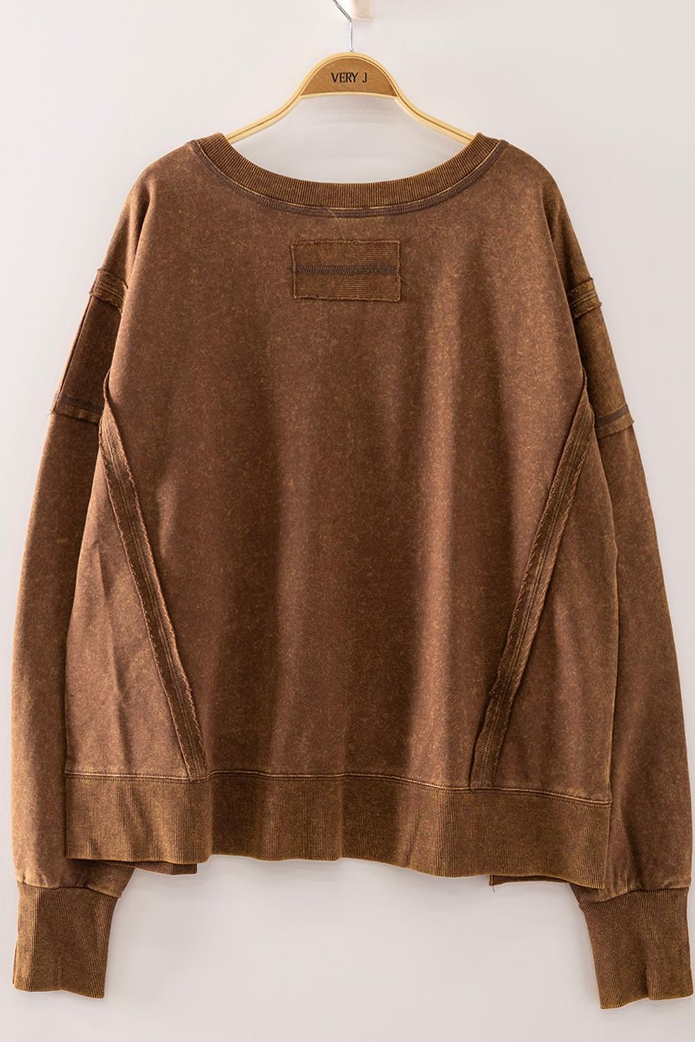 Chocolate Vintage Washed Sweatshirt