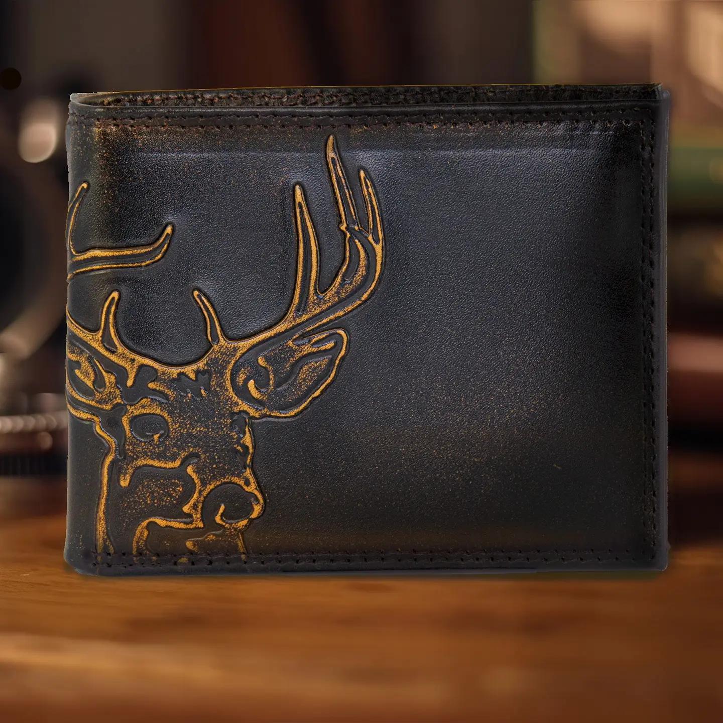 Buck Burnished Leather Wallets