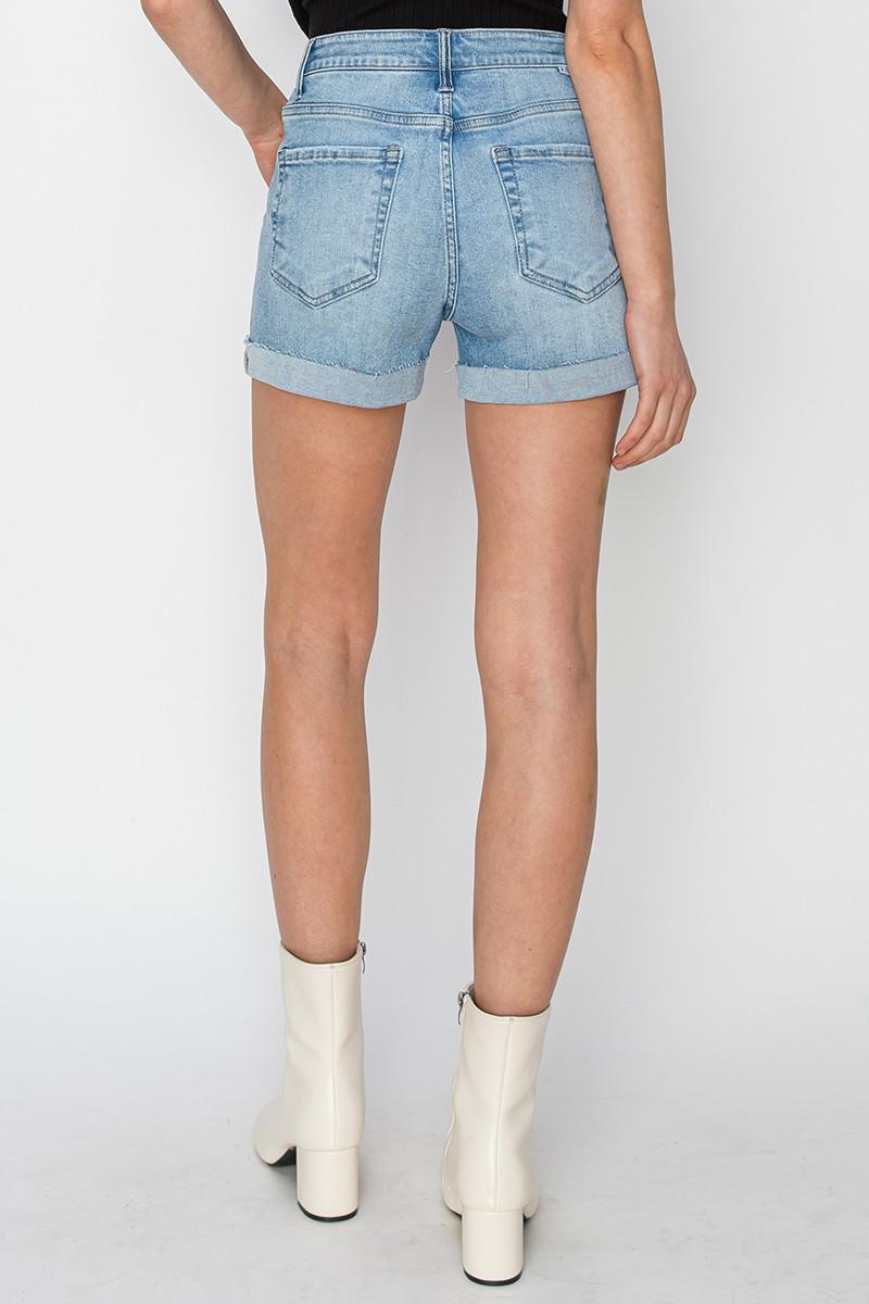 High Rise Cuffed Shorts