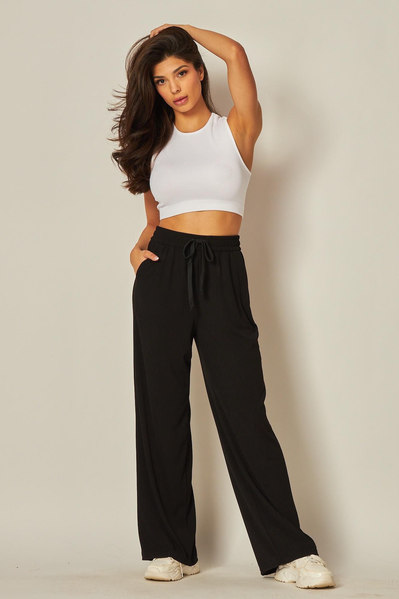 Ribbed Hi-Rise Pant