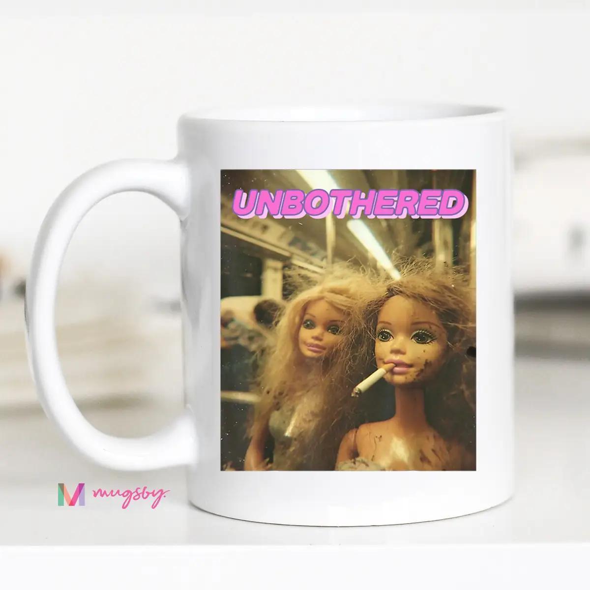Funny Meme Coffee Mug Unbothered Sarcastic Humor Mug