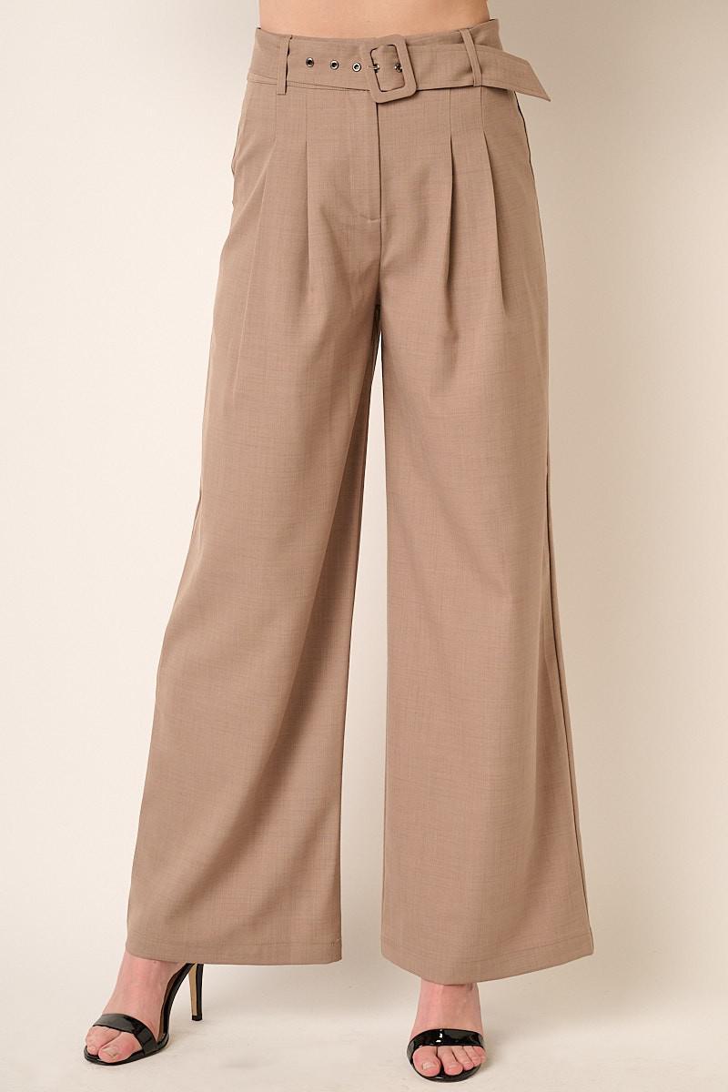 Belt Detail Dress Pants