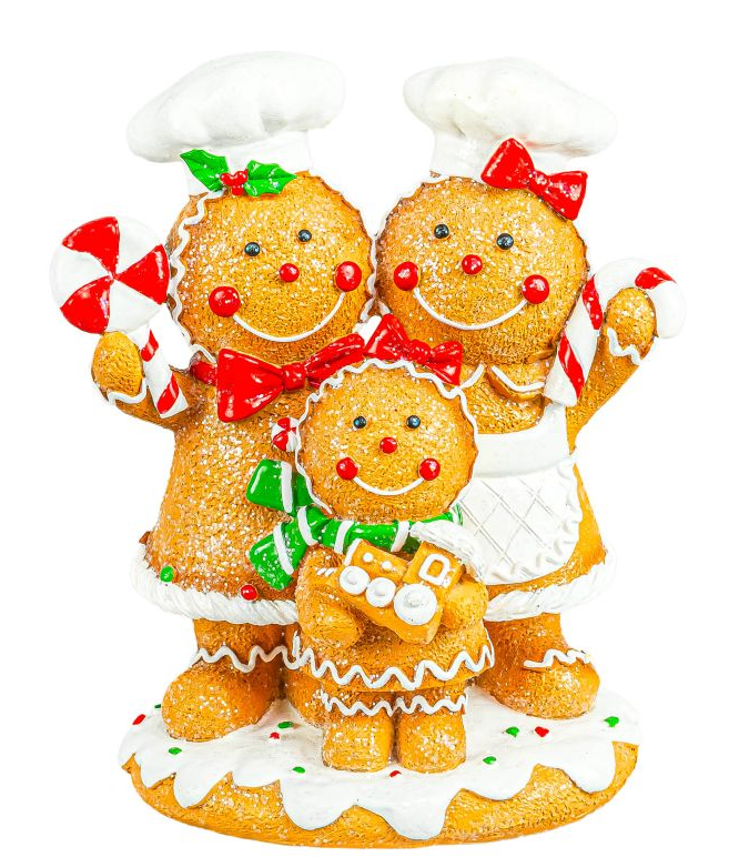 Sprinkled Frosting Gingerbread Family