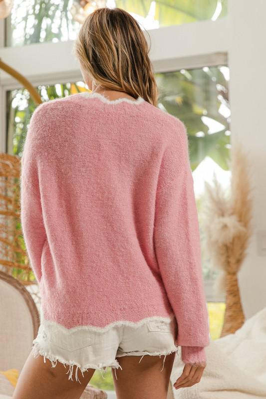 Pink Daisy Sweater