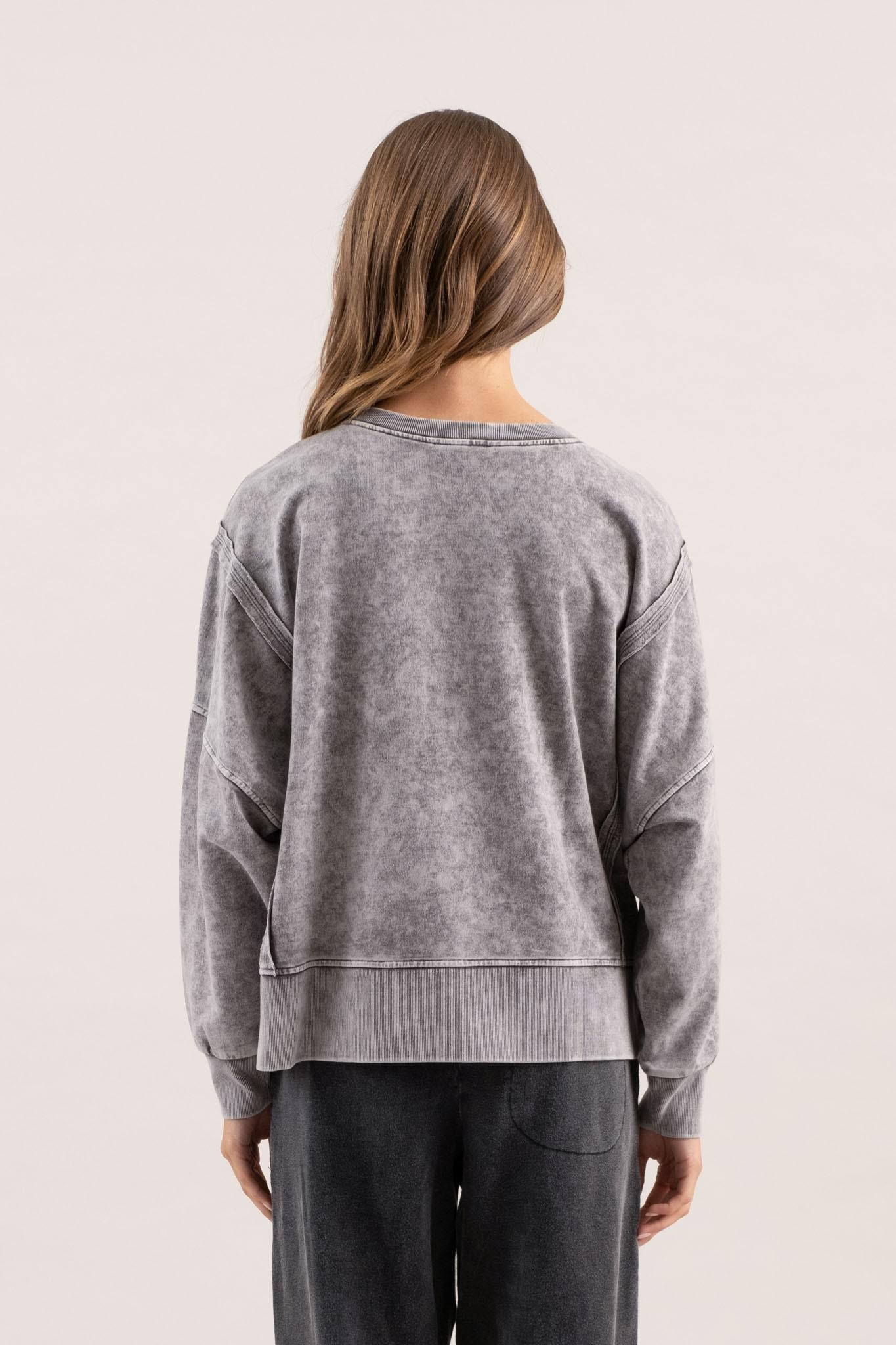 Charcoal Washed Knit