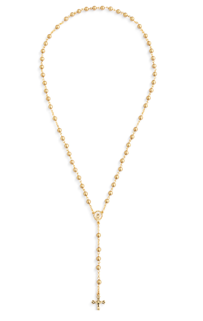 Gold Rosary + Pouch - 18in
