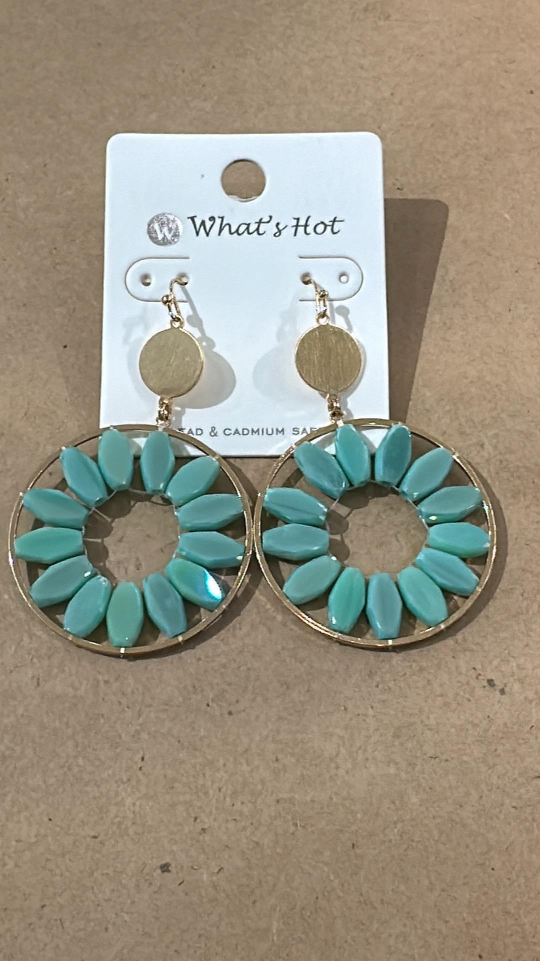 Flower Circle Earrings