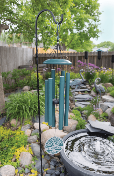 36" Dark Peacock Green Powder Coated Aluminum Wind Chime - Engravable