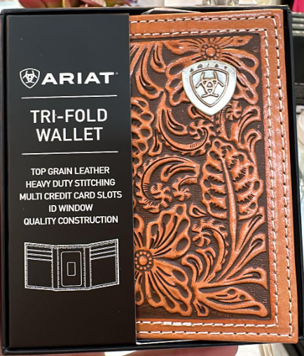 Ariat Light Leather Floral Wallet