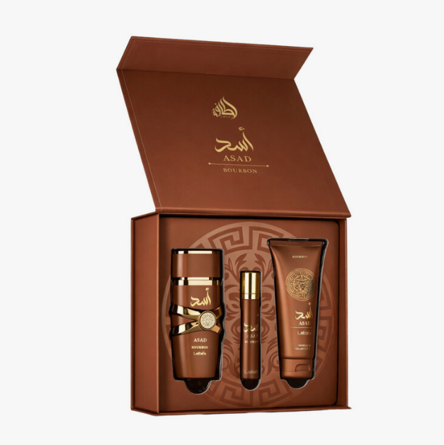 Lattafa Men's Asad Bourbon Gift Set