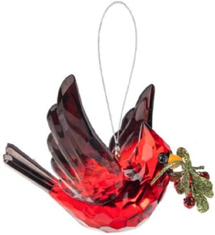 Kissing Krystal Cardinal Ornament