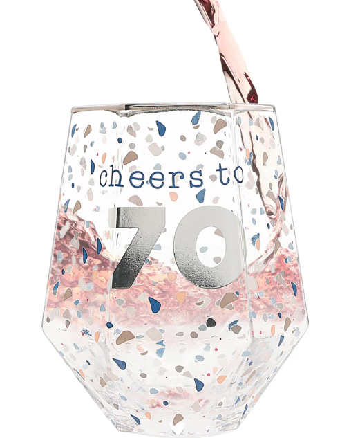 Milestone Birthday 16 oz Geometric Glass