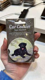 Black Lab Car Coaster