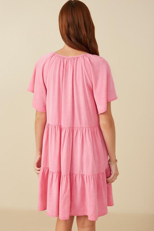 Pink Tiered Dress