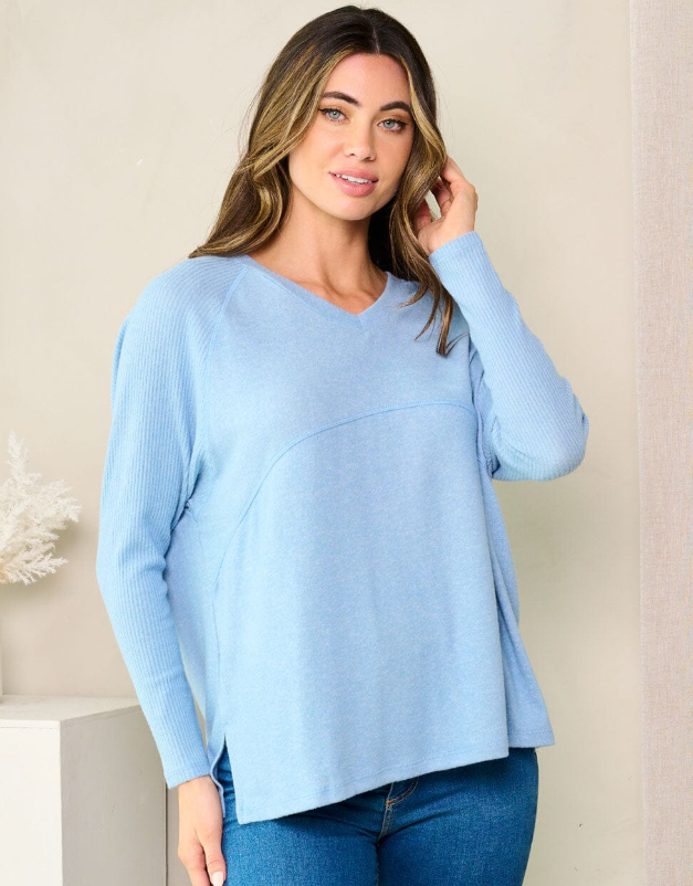 Ice Blue Solid Top