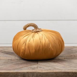 8.5" Bent Stem Yellow Pumpkin