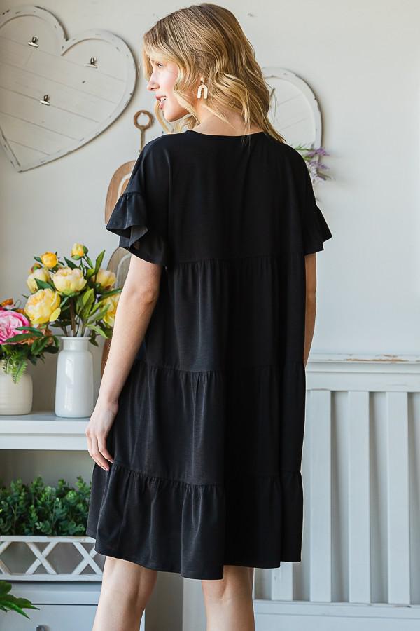Plus Black Dolman Sleeve Bulgari Dress