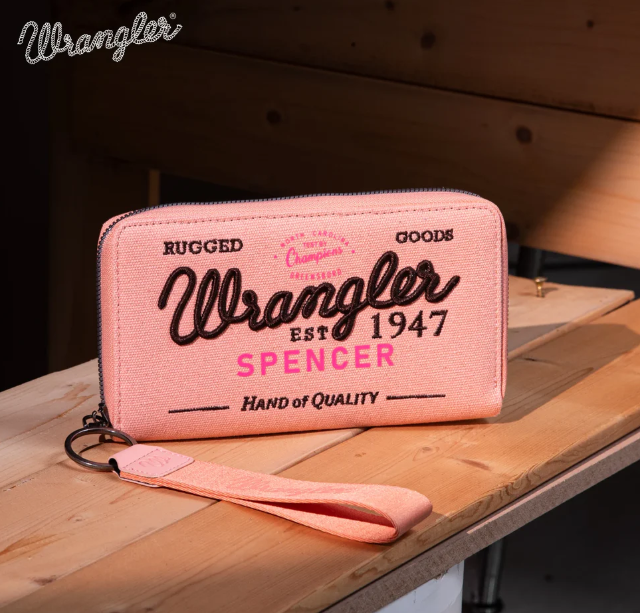 Vintage Wrangler Canvas Zip Wristlet