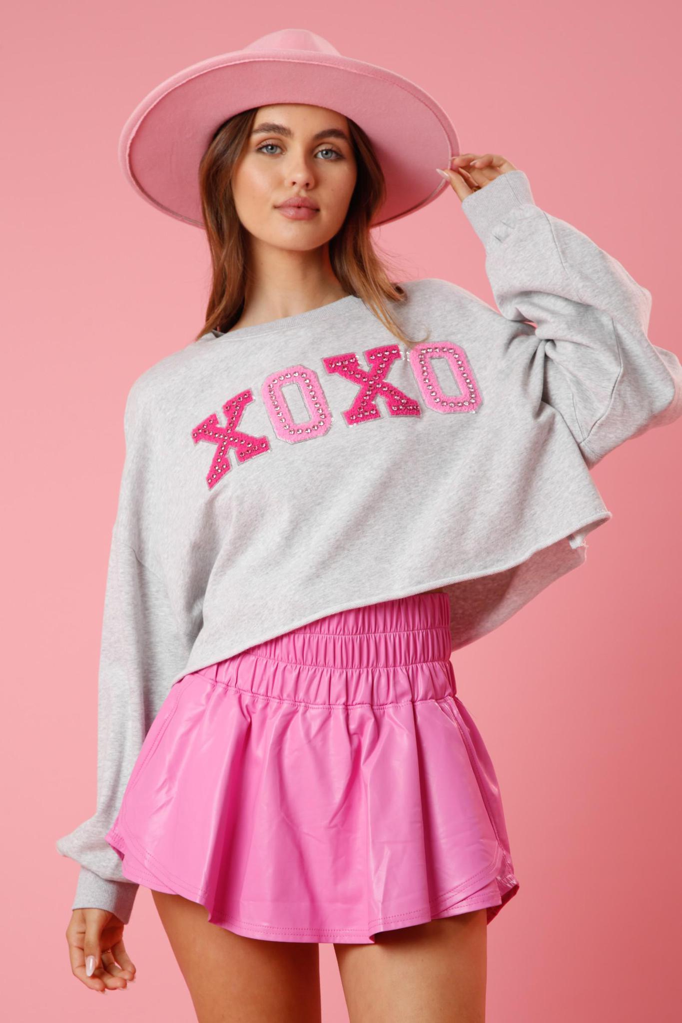 XOXO Crop Sweatshirt