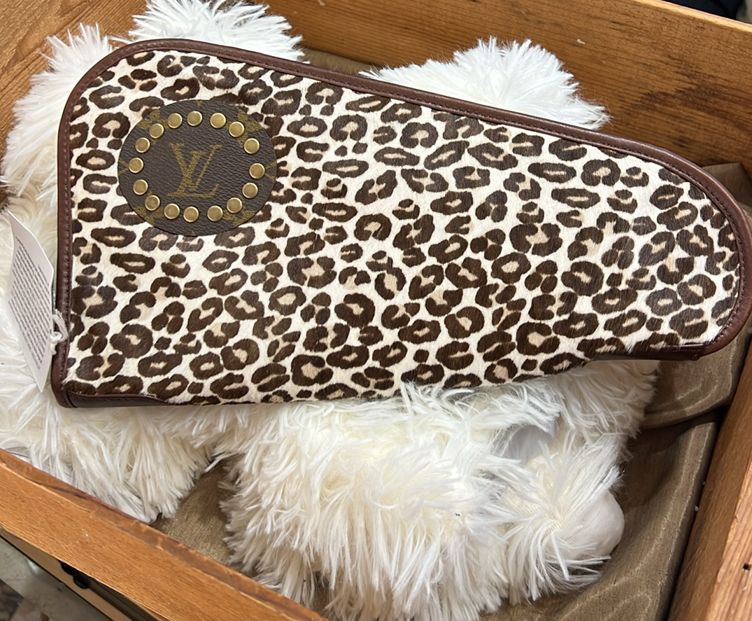 Annie Leopard Upcycled LV Gun Holder