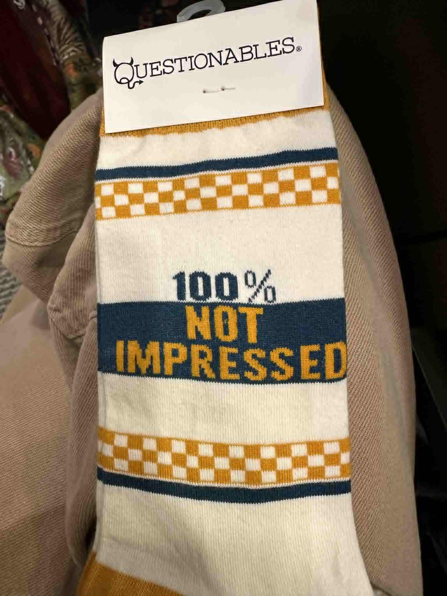 Not Impressed Socks