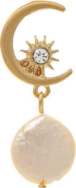 Star Moon Fresh Water Pearl Post Earring
