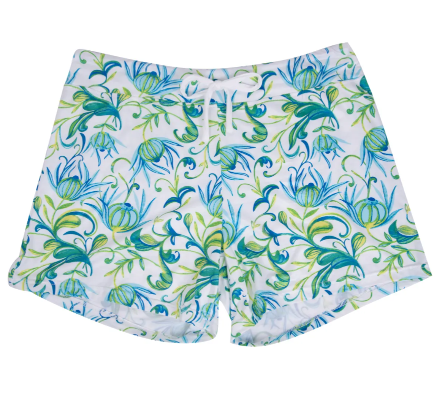 Blue Gardens Pajama Shorts