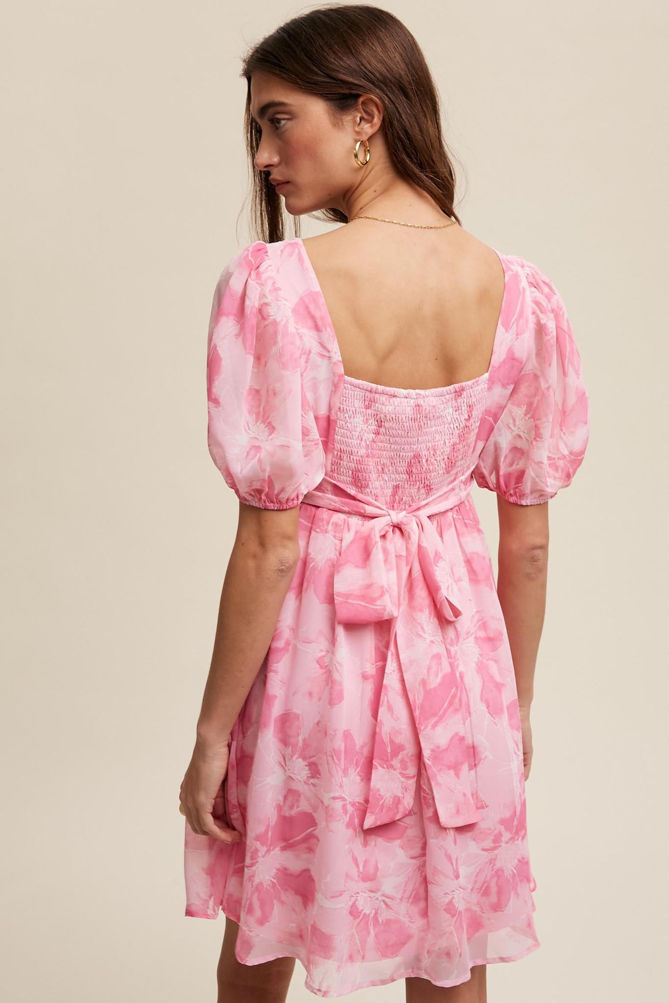 Empire Pink Babydoll Dress