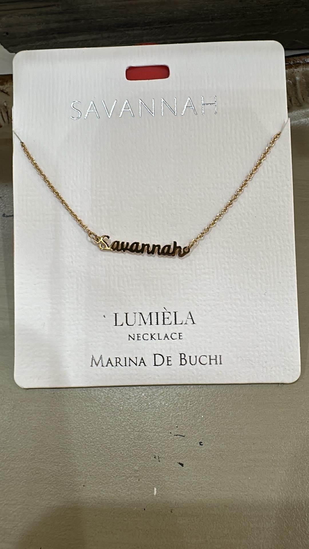 Lumiela Savannah Name Necklace