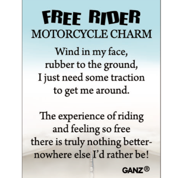 Free Rider Motorcycle Pocket Charm