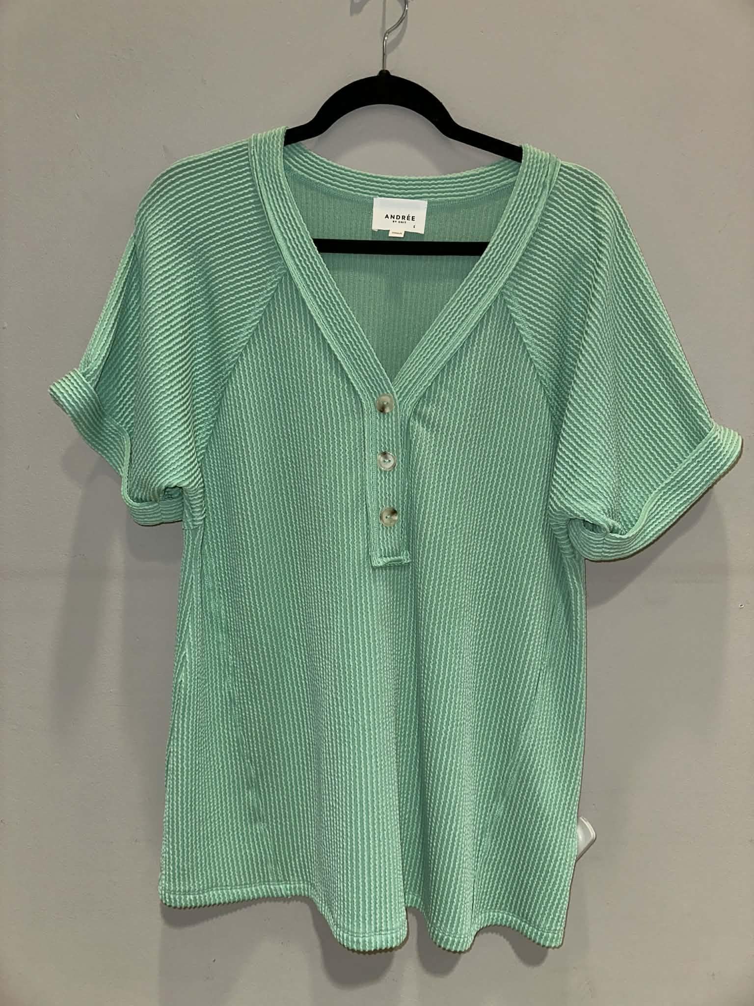 Mint Green Ribbed Boyfriend Top