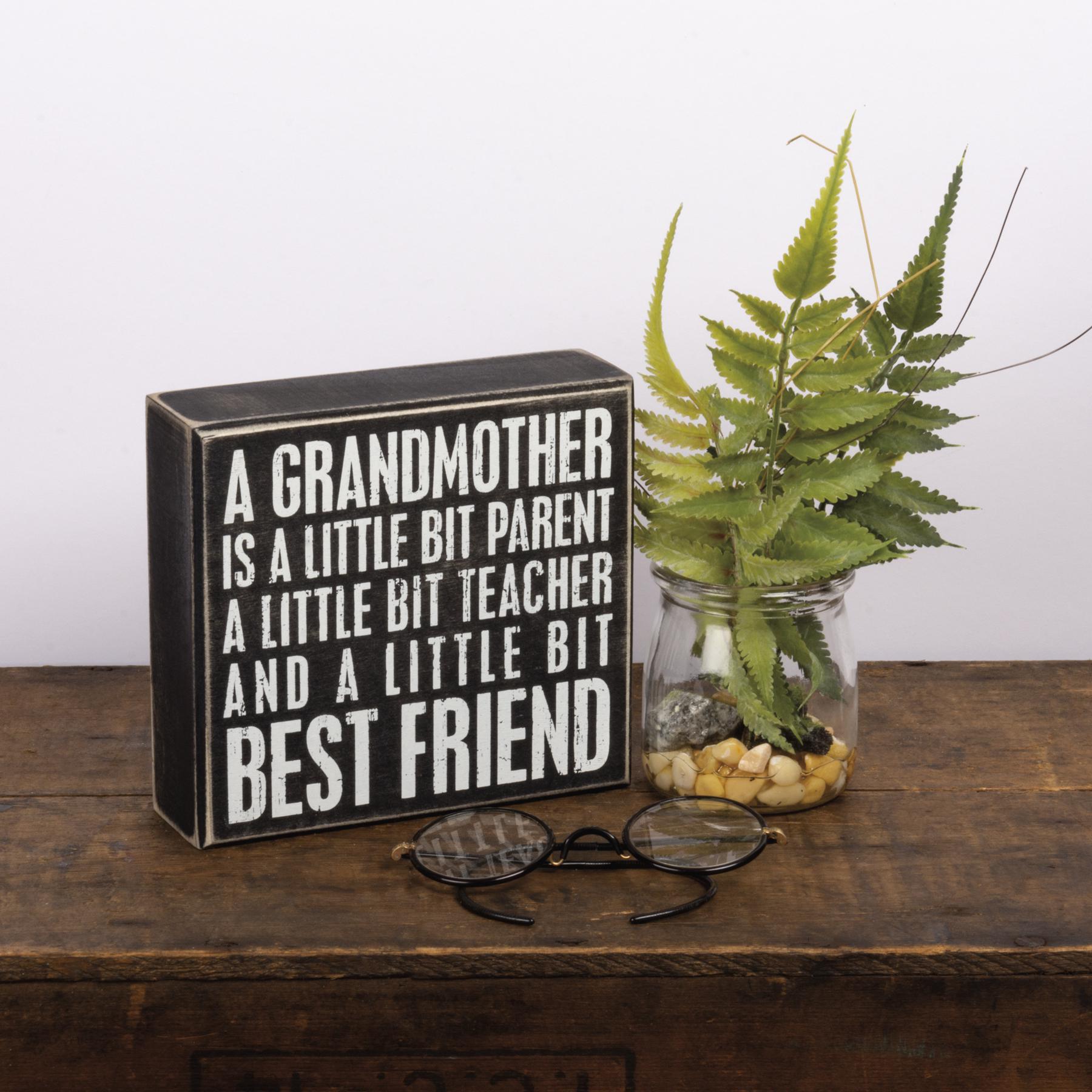Grandmother Best Friend Box Sign